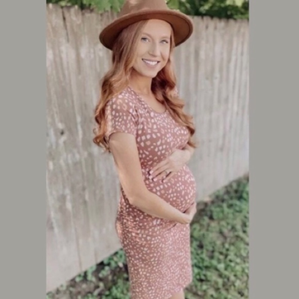 Isabel Maternity Short Sleeve T-Shirt Dress